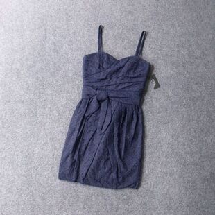 6038 立裁鱼骨止滑带抹胸吊带两穿蕾丝连衣裙 外贸源单大码