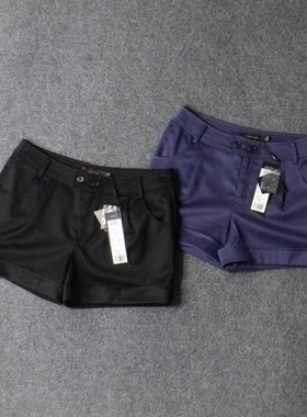 7186-立体腰头 好做工低腰修身防走光显瘦斜纹短裤 90-140斤 显高