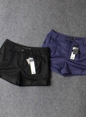 7186-立体腰头 好做工低腰修身防走光显瘦斜纹短裤 90-140斤 显高