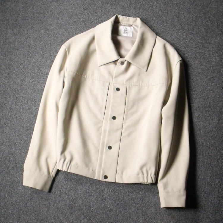 3122-笔挺有型秋春外贸日本原单大码中短款落肩长袖外套 150斤