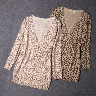 5556-长款性感深V好做工天然羊羔绒真丝外贸西班牙原单针织空调衫