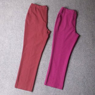 腰围76 3875 中高腰休闲粗筒长裤 气质款 外贸英国原单笔挺修身