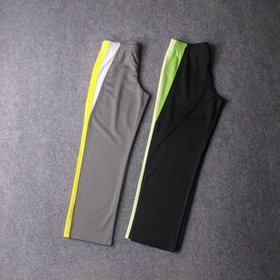 超长款 长裤 好做工 弹力减龄拼接松紧腰运动阔腿裤 外贸大码 8018