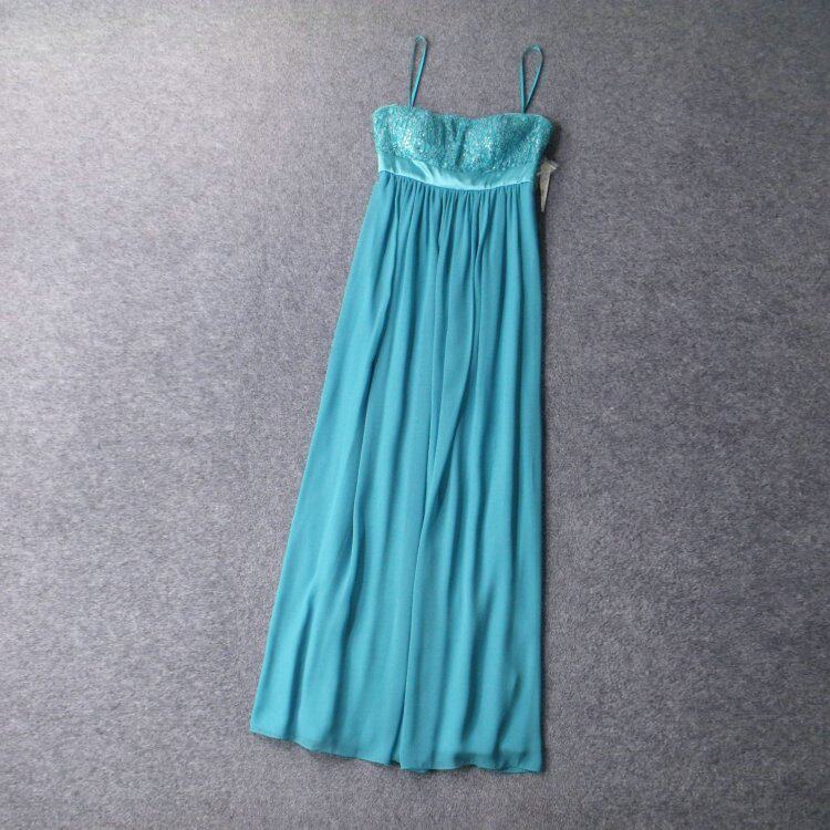 6035~外贸源单大码立裁修身显瘦亮片罩杯抹胸吊带两穿礼服连衣裙