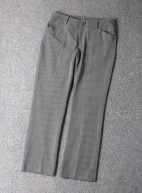 3971-外贸日本原单垂顺笔挺中高腰大码长款微喇长裤 腰围80-124