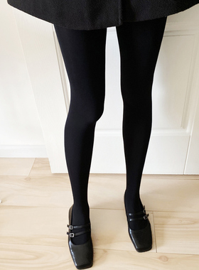 厚黑美学 日本tu高级感连裤袜纯黑色丝袜80d显瘦中厚打底袜子女春