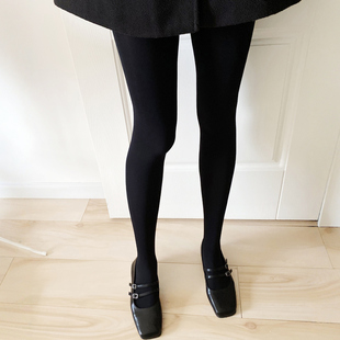 厚黑美学 袜纯黑色丝袜80d显瘦中厚打底袜子女秋 日本tu高级感连裤