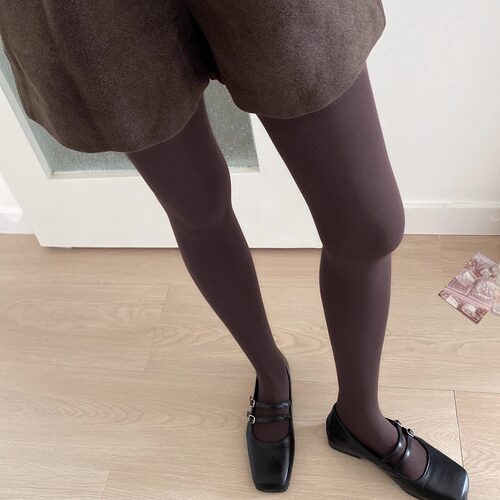 优雅高级咖色丝袜显瘦连裤袜女