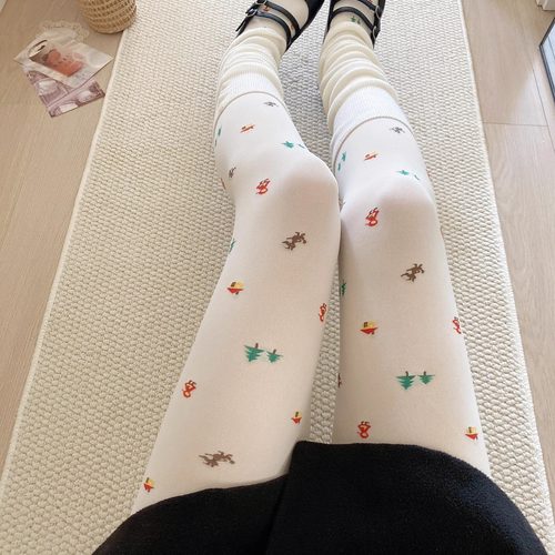 奶白色连裤袜日系lo少女厚丝袜