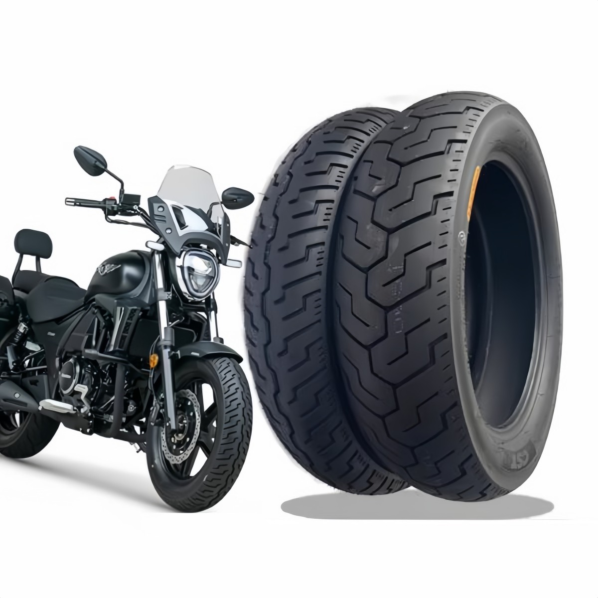 适用豪爵TR300摩托车前轮胎TR300青春PLUS后轮胎真空胎原装配件