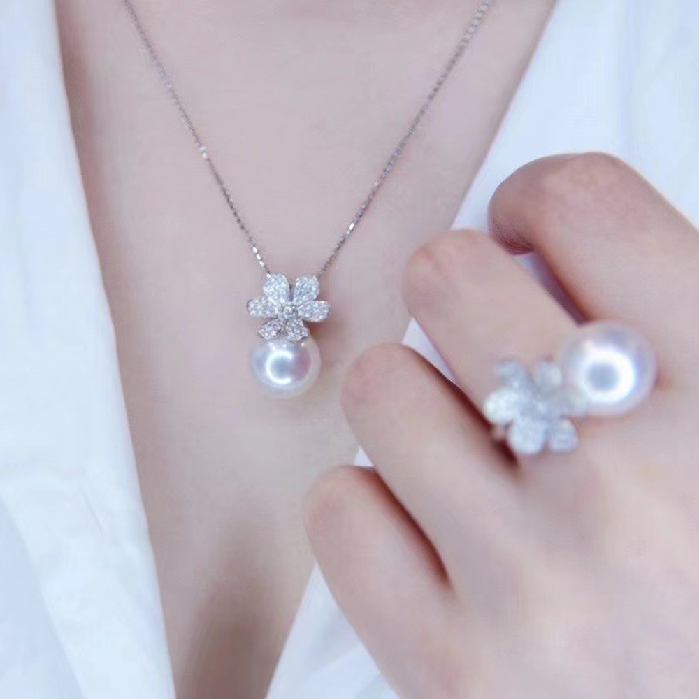 阿飞珍珠配件纯银套装工厂直销