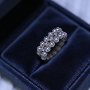 DIY珍珠配件 S925纯银 戒指手链夹片金色银色 爆款银饰 配2-3mm圆