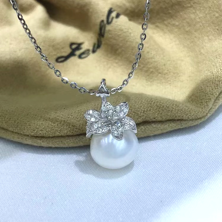 DIY珍珠配件S925纯银花朵款