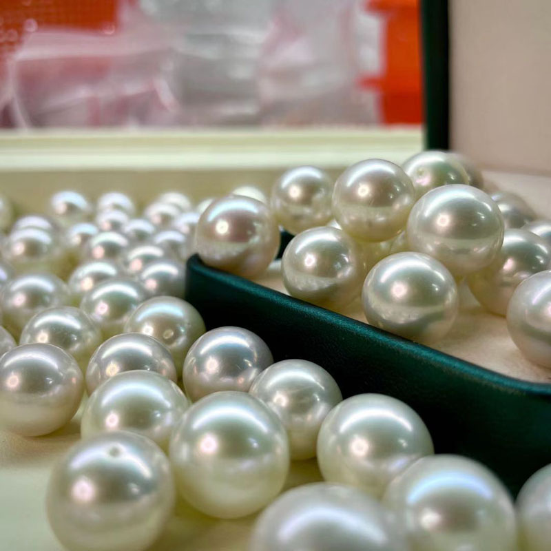 正品天然色淡水珍珠正圆DIY戒指