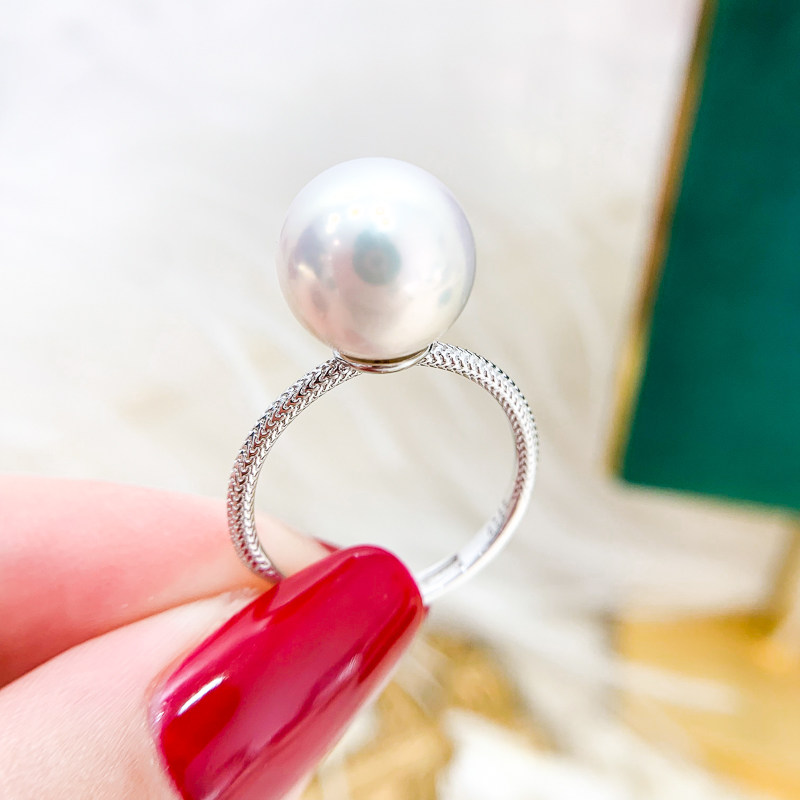 阿飞珍珠配件纯银戒指工厂直销