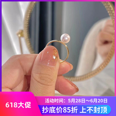 阿飞珍珠配件纯银戒指工厂直销
