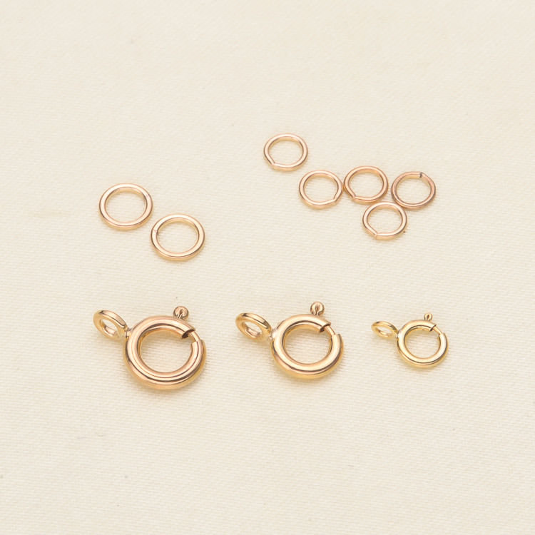 diy珍珠美国光面弹簧手链扣