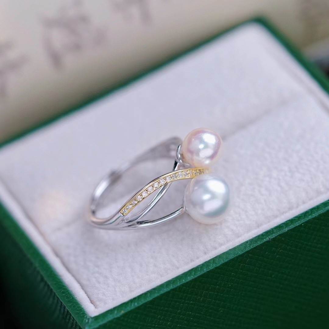 阿飞珍珠配件纯银戒指工厂直销