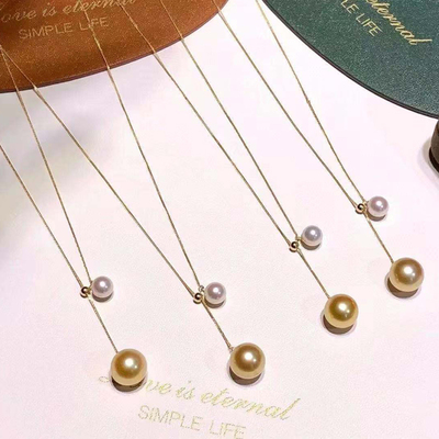 diy配件纯银肖邦吊坠7-9mm珍珠