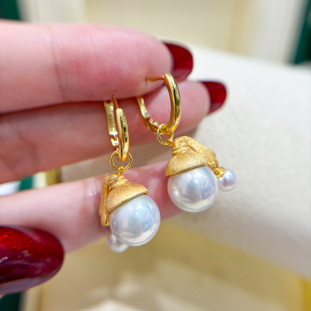 阿飞珍珠配件纯银耳钉工厂直销