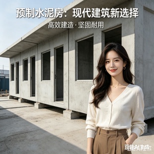 成品水泥房农村钢筋混凝土预制房子拼装房屋移动活动别墅电房店铺