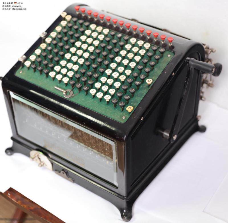 美国产Burroughs Nr.15全金属机械手摇古董老计算器计算机收银机