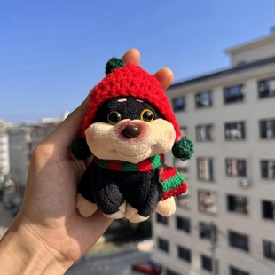 正版蜜蜂小狗包包挂件可爱毛绒公仔钥匙扣玩偶包挂饰创意圣诞礼物