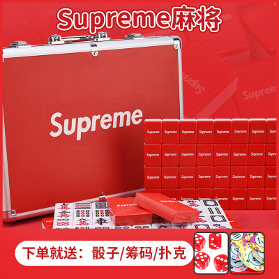 supre定制大红卡通字母手搓