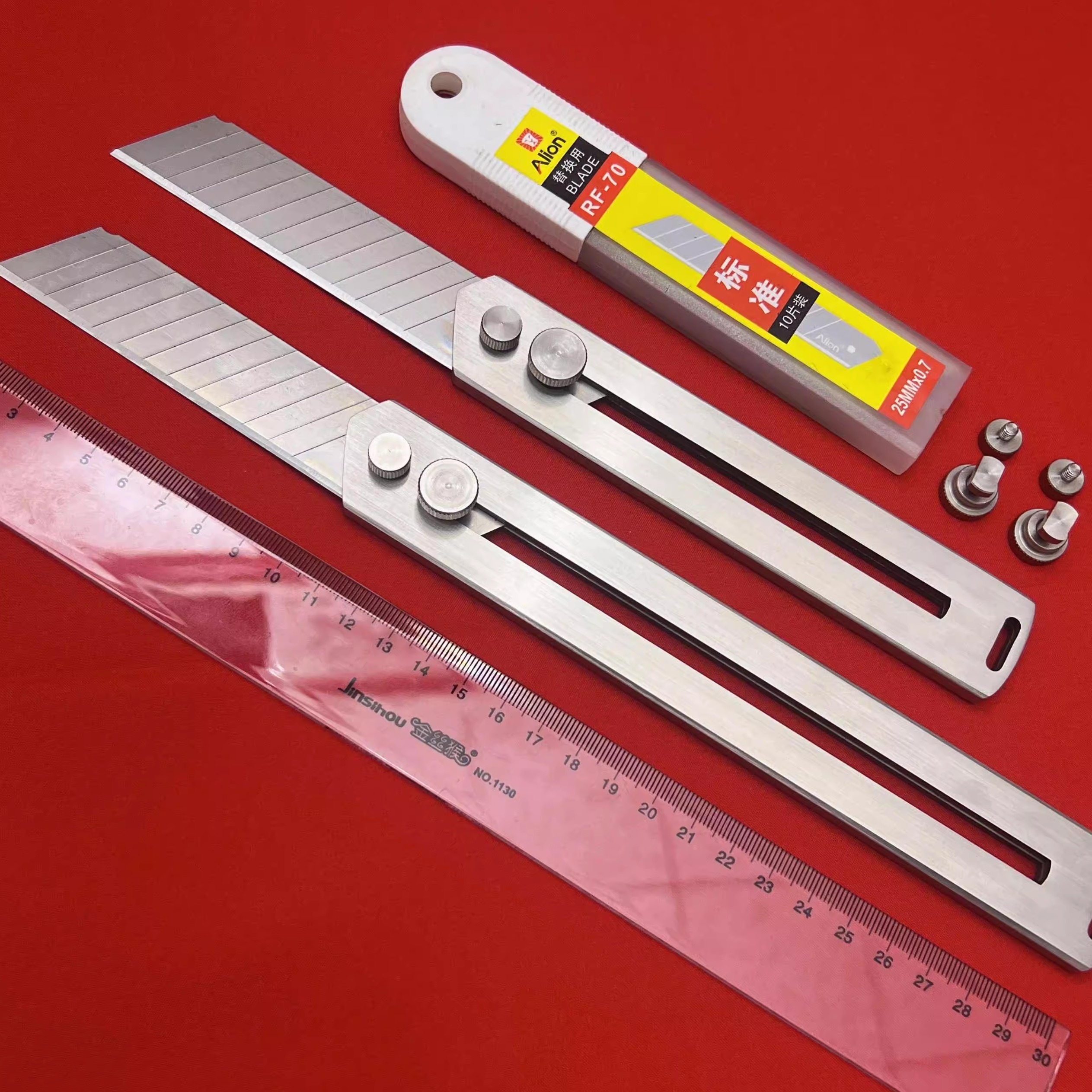 牛牛刀具全不锈钢一体无缝美工刀