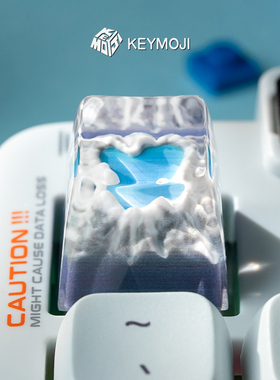 【ZD】KEYMOJI 长白山天池心形池个性树脂键帽wooting磁轴客制化