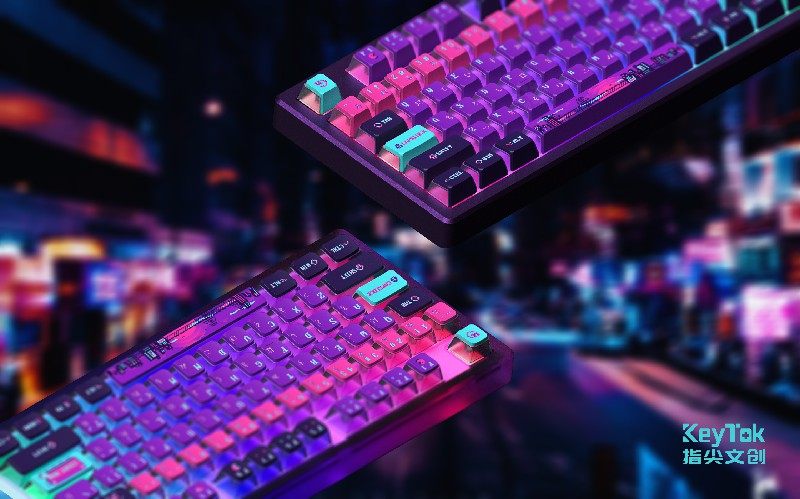 [ZD] FINGERTIP CREATIVE PIXEL UNIVERSE PBT 승화 OEM 측면 반투명 2색 주입 키캡