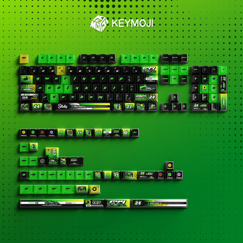 【ZD】KEYMOJI周冠宇索伯F1赛车 C44 主题键帽黑绿透光原厂热升华