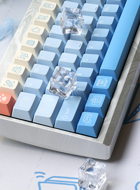 【ZD】键盘科学喵茶系列Mio Soda Pop 波子汽水PBT客制化键帽磁轴