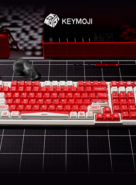 【ZD】KEYMOJI万宝路主题键帽红色PBT机械键盘磁轴游戏电竞赛车F1