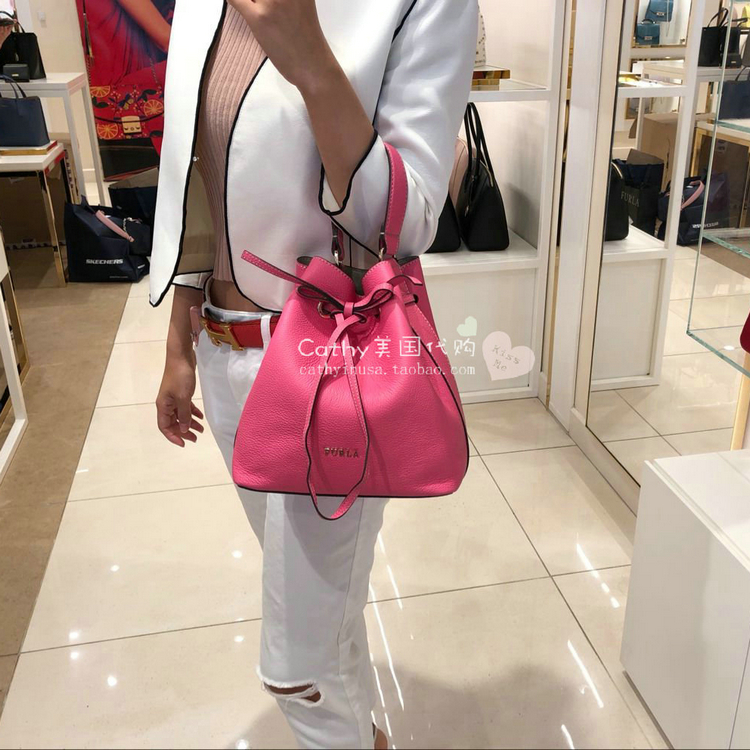 CathyÃÀ¹úÕýÆ·´ú¹º FURLA/ܽÀ³éÉþˮͰ°üÅ®ÊÖÌá°üСºÅÐÝÏаٴî