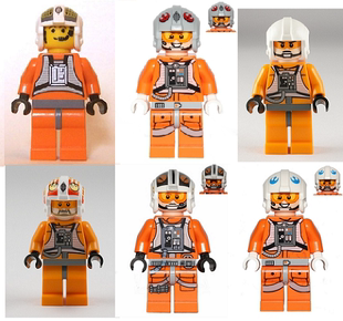 LEGO 乐高sw567星球大战人仔义军反抗军飞行员SW544sw607拼装积木