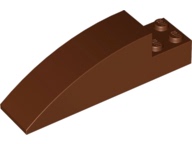 乐高LEGO41766圆弧斜面砖8X2X2红褐色塑料拼装积木益智儿童玩具男
