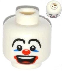 LEGO乐高3626bpb0607 零件人仔表情头小丑白色塑料拼装积木玩具新