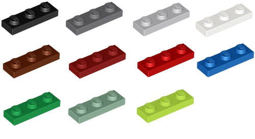 LEGO乐高 3623零件件基础板1x3多色塑料拼插积木玩具儿童益智全新