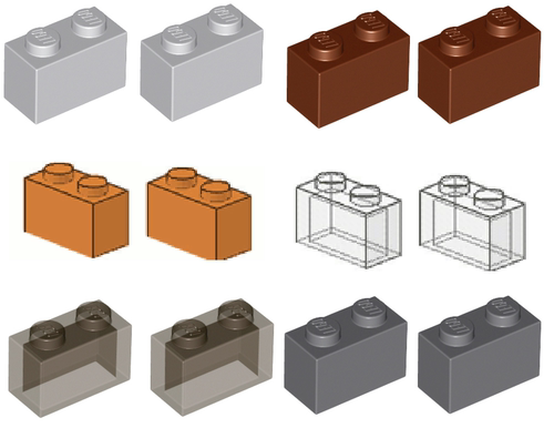 零件全新优惠价多色Brick1x2议价