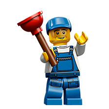 LEGO乐高71000人仔抽抽乐第9季清洁工塑料拼装积木玩具儿童益智封