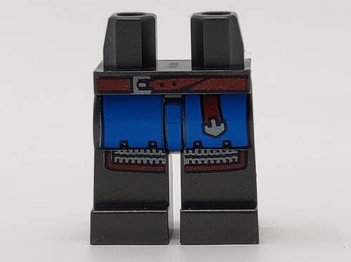 乐高LEGO拼插积木人仔腿骑士蓝银