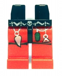 LEGO 970c05pb02 乐高零件人仔腿红色魔法师塑料拼插积木玩具全新