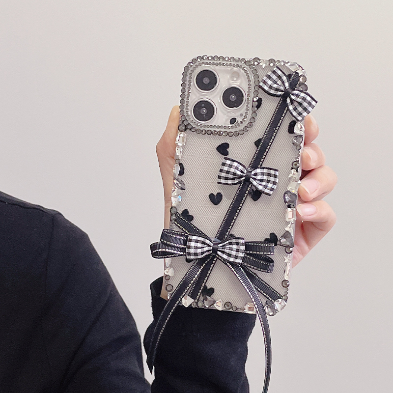 苹果手机壳蕾丝蝴蝶结原创小众