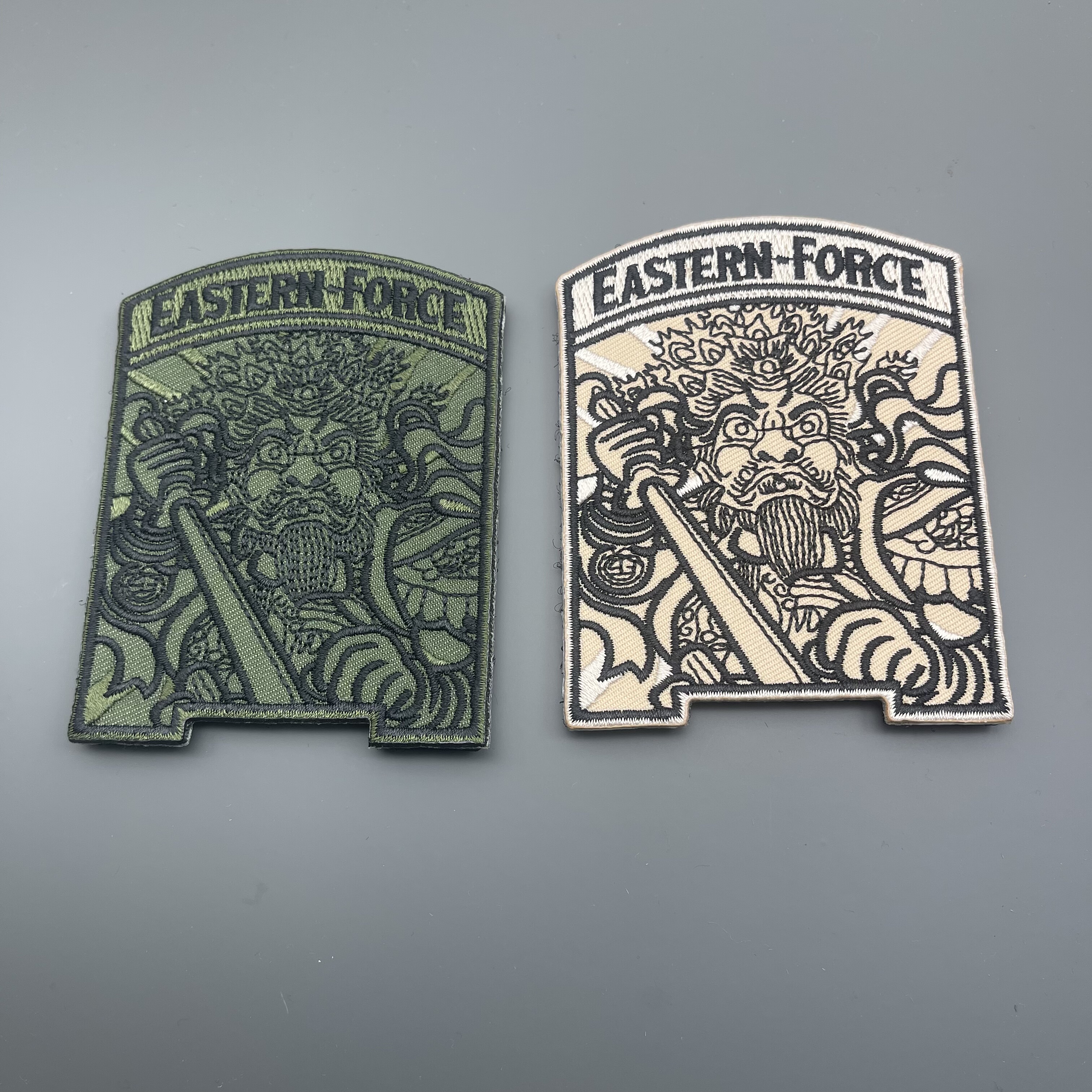 东方门神钟馗刺绣魔术贴章战术背包贴章臂章战术贴章刺绣魔术贴章