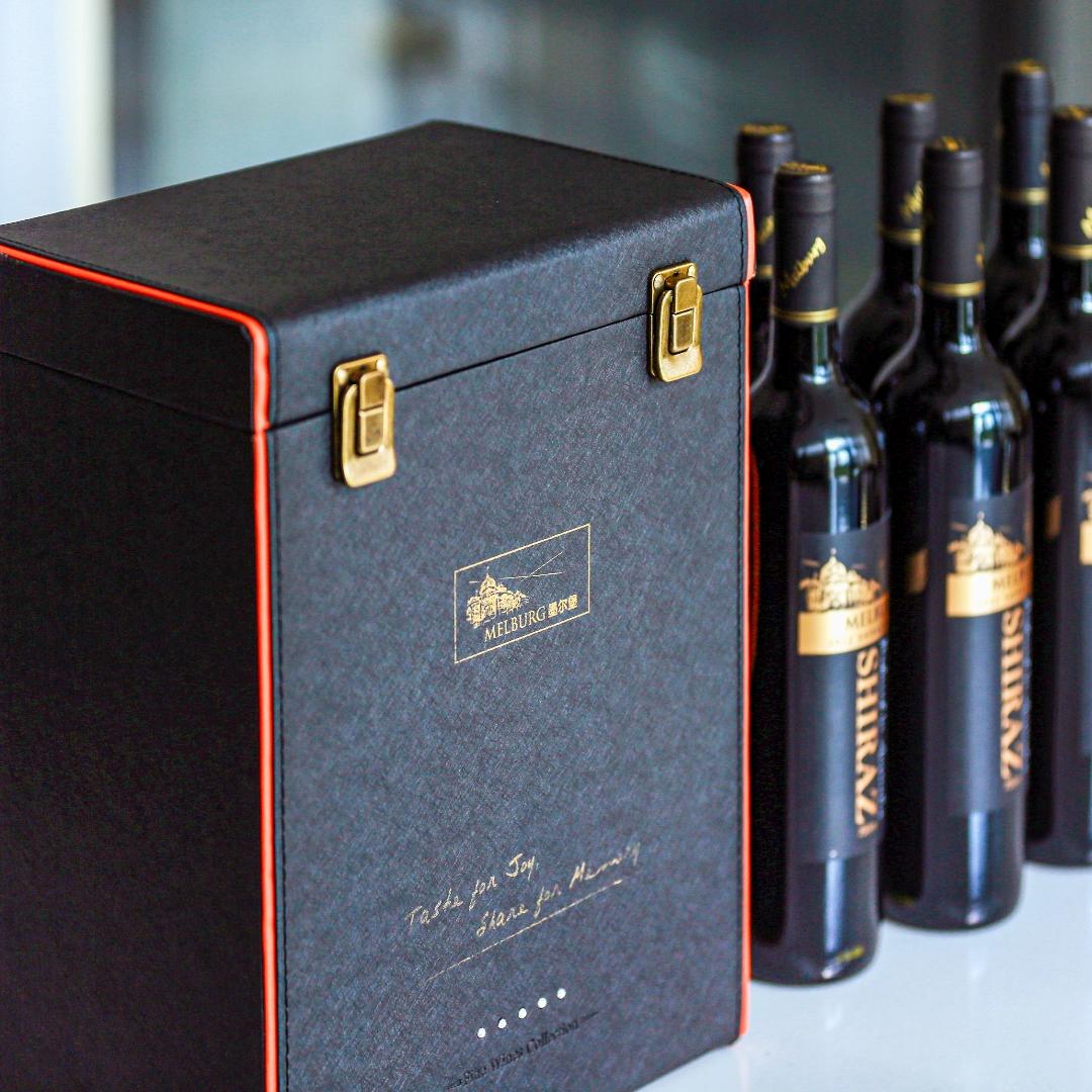 【官方正品】澳大利亚原瓶进口墨尔堡金标干红葡萄酒6支皮箱装