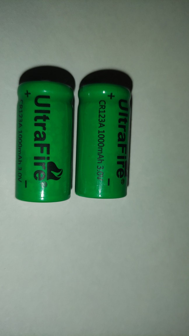 可充电123A电池3V照相机强光手电筒夜视仪红外线绿激光16340锂电