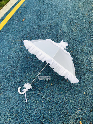 新款白色公主风摄影伞走秀道具