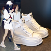 凉鞋 内增高小白鞋 网面透气厚底松糕休闲高帮运动鞋 新款 女2026夏季