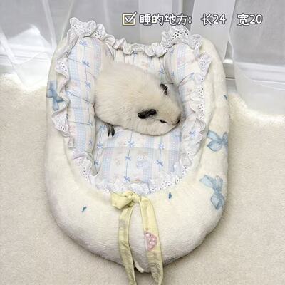 荷兰猪无底棉窝过冬加绒保暖窝土拨鼠貂可爱兔子防风防尿四季棉窝